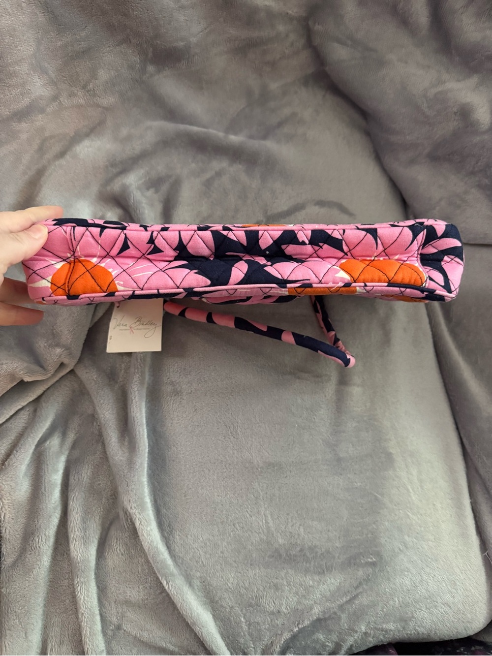 Knot Just a Clutch in Loves Me Vera Bradley Pink and Orange Quilted NWT - Picture 5 of 5